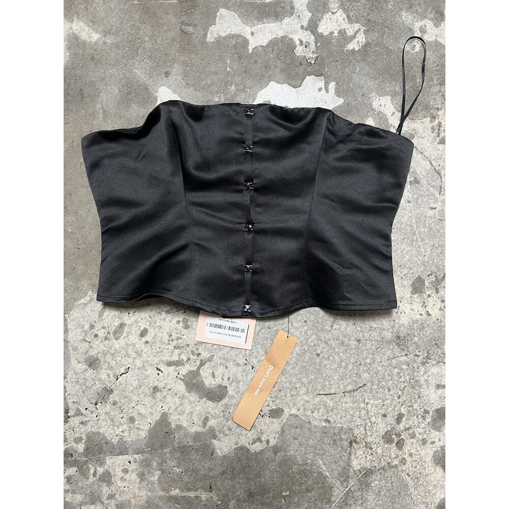 Reformation x New York City Ballet Jaclyn Satin Top‎ Black Size 2